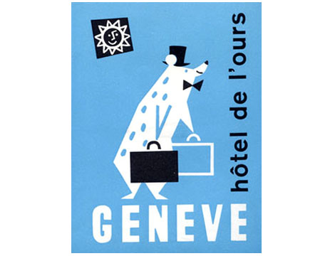  Swiss geneve hotel luggage label