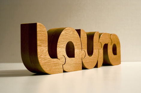 wooden name puzzles