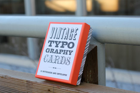 vintage typography cards