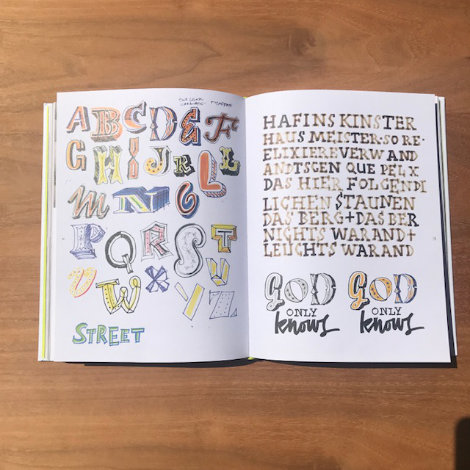 Free Hand typography sketchbooks