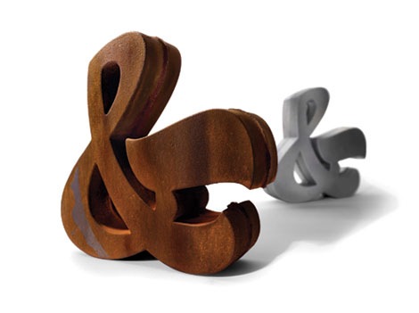 House industries ampersand- sculptures